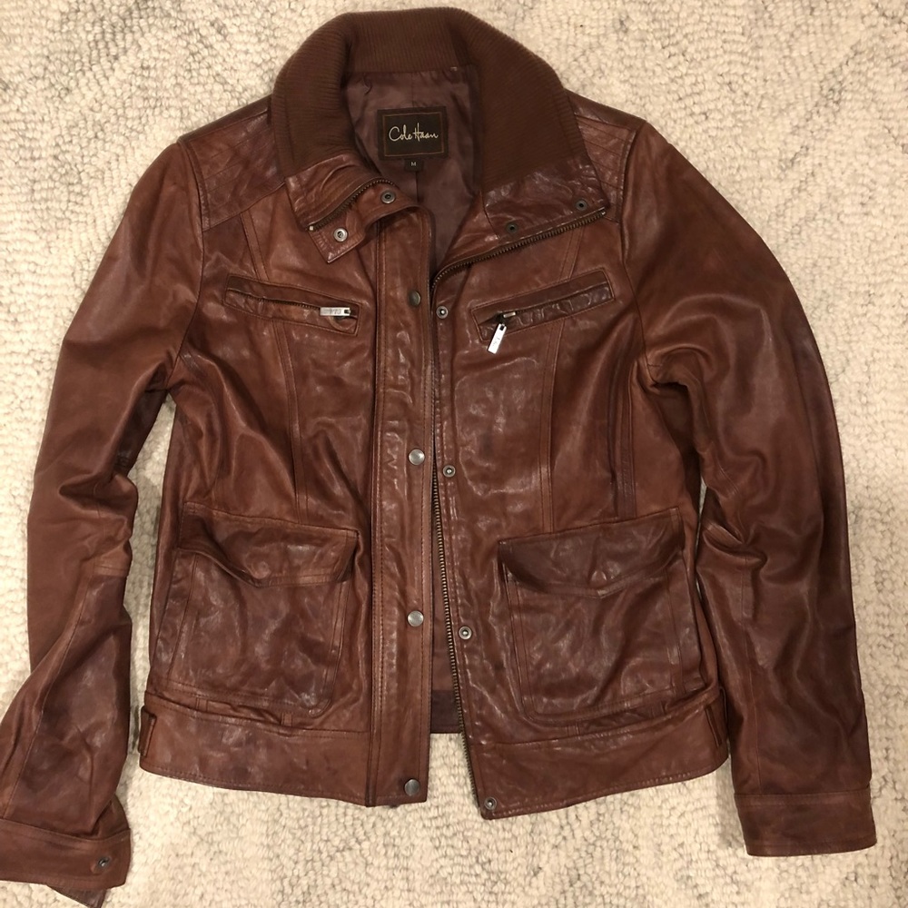 Cole Haan Brown Leather Jacket